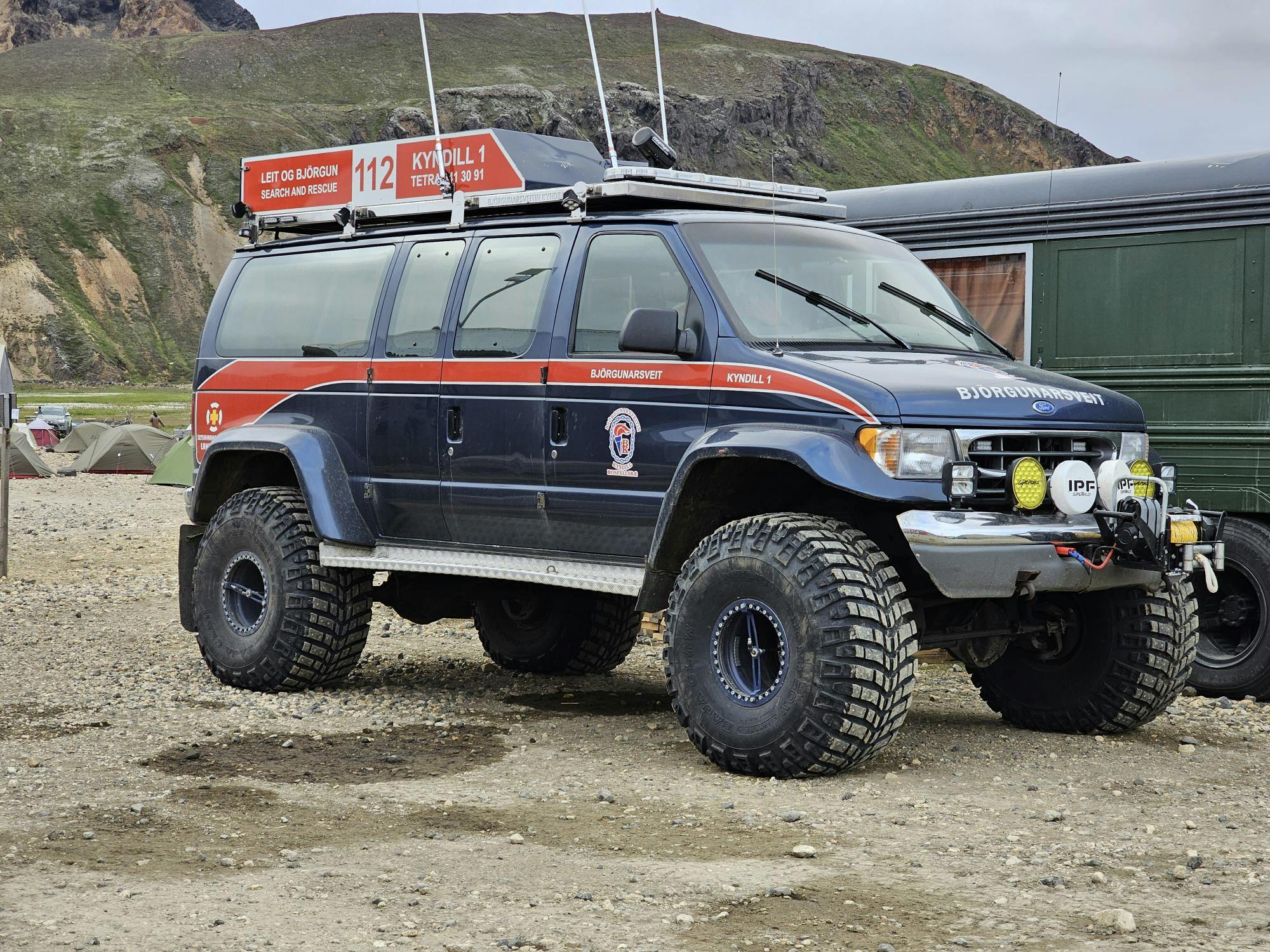 Iceland Search and Rescue ford van overlander
