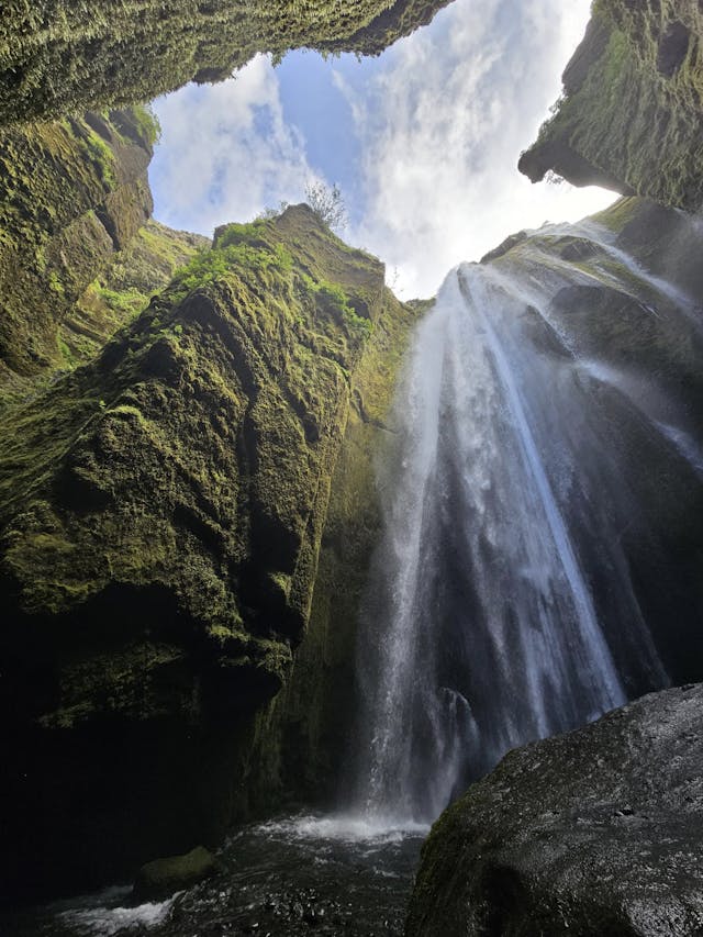 Iceland Waterfall scenery vertical