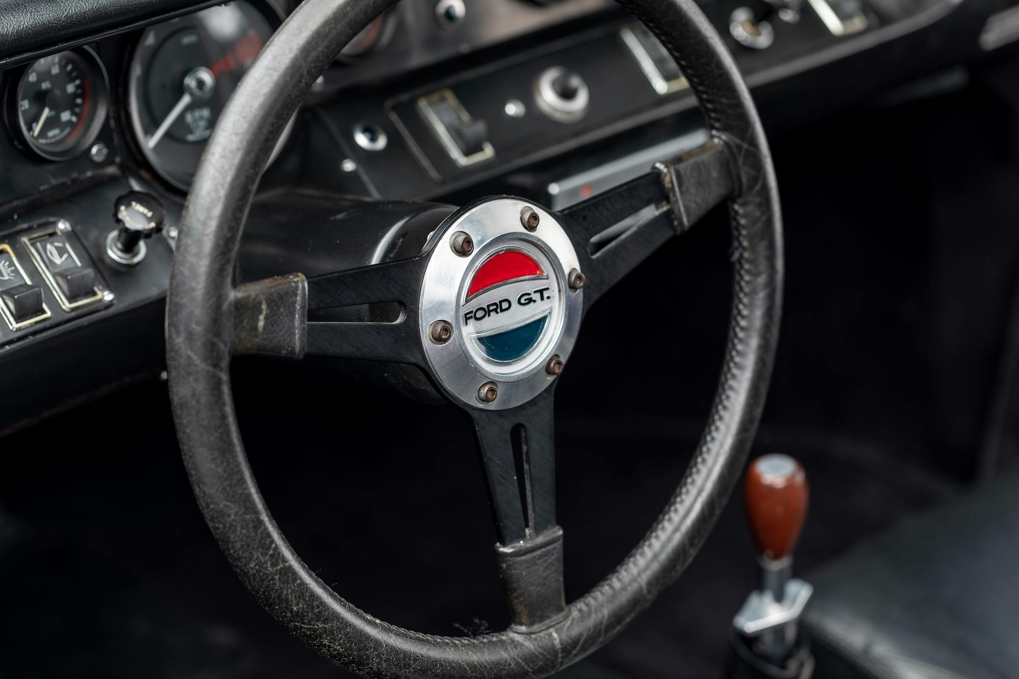 Petersen Museum GT40 Mark III interior steering wheel