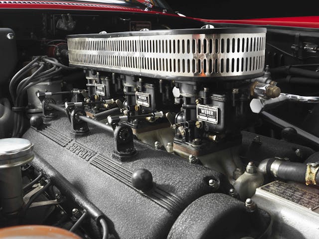 Ferrari 250 engine carbs and intake detail
