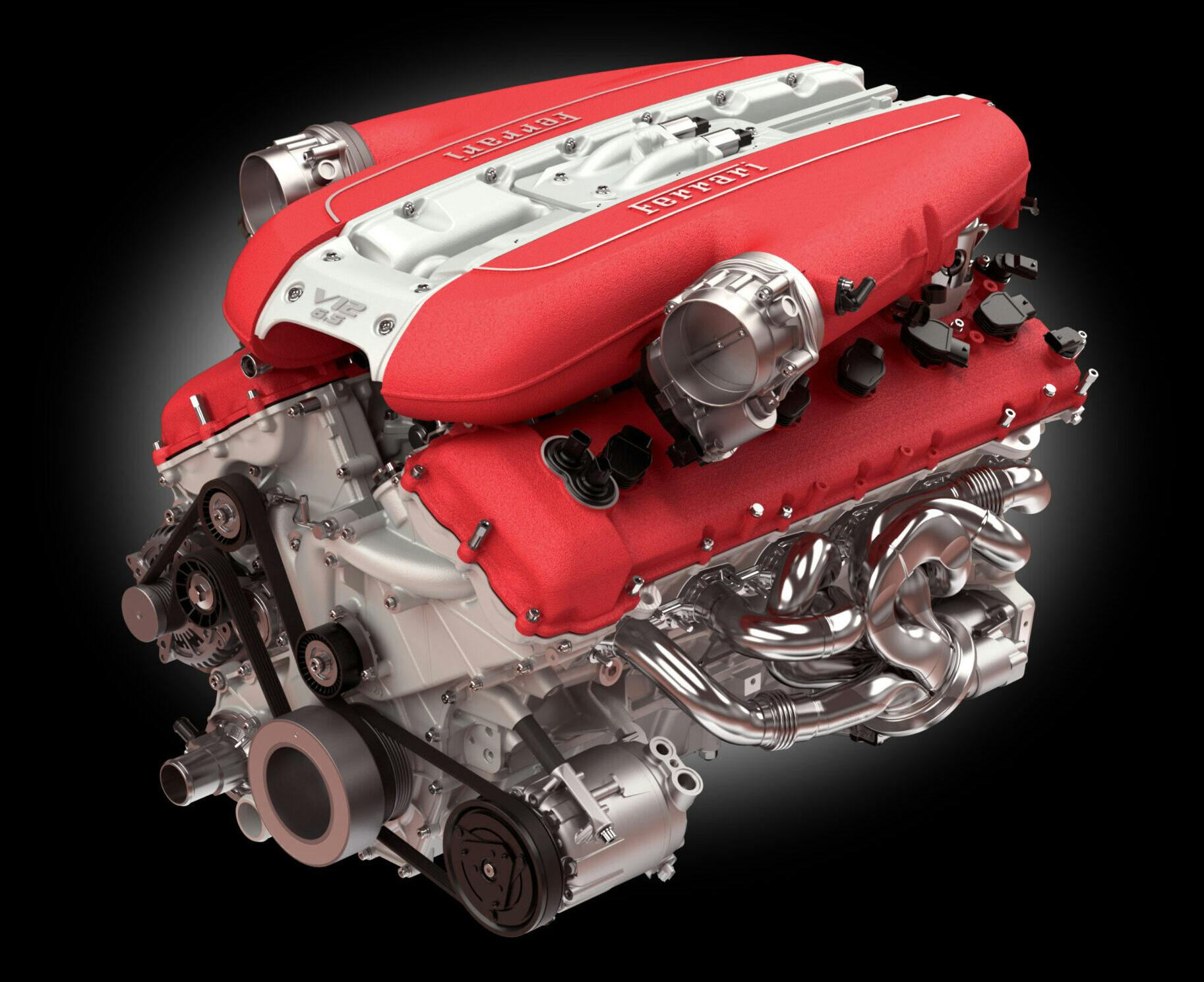 Superfast Ferrari V12 engine