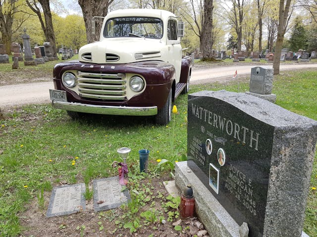 Ford F47 front three quarter grave site