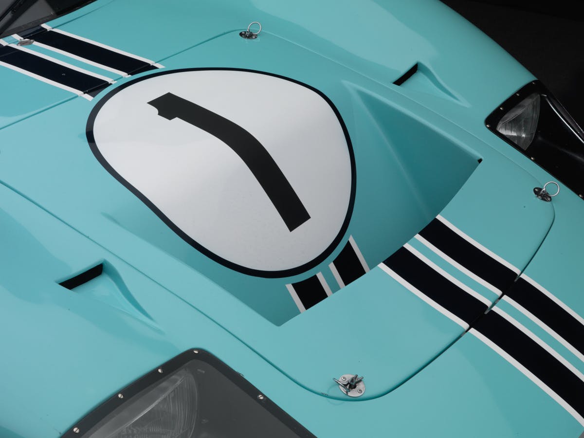 Revs Institute Ford GT 40 Mark II-B livery detail