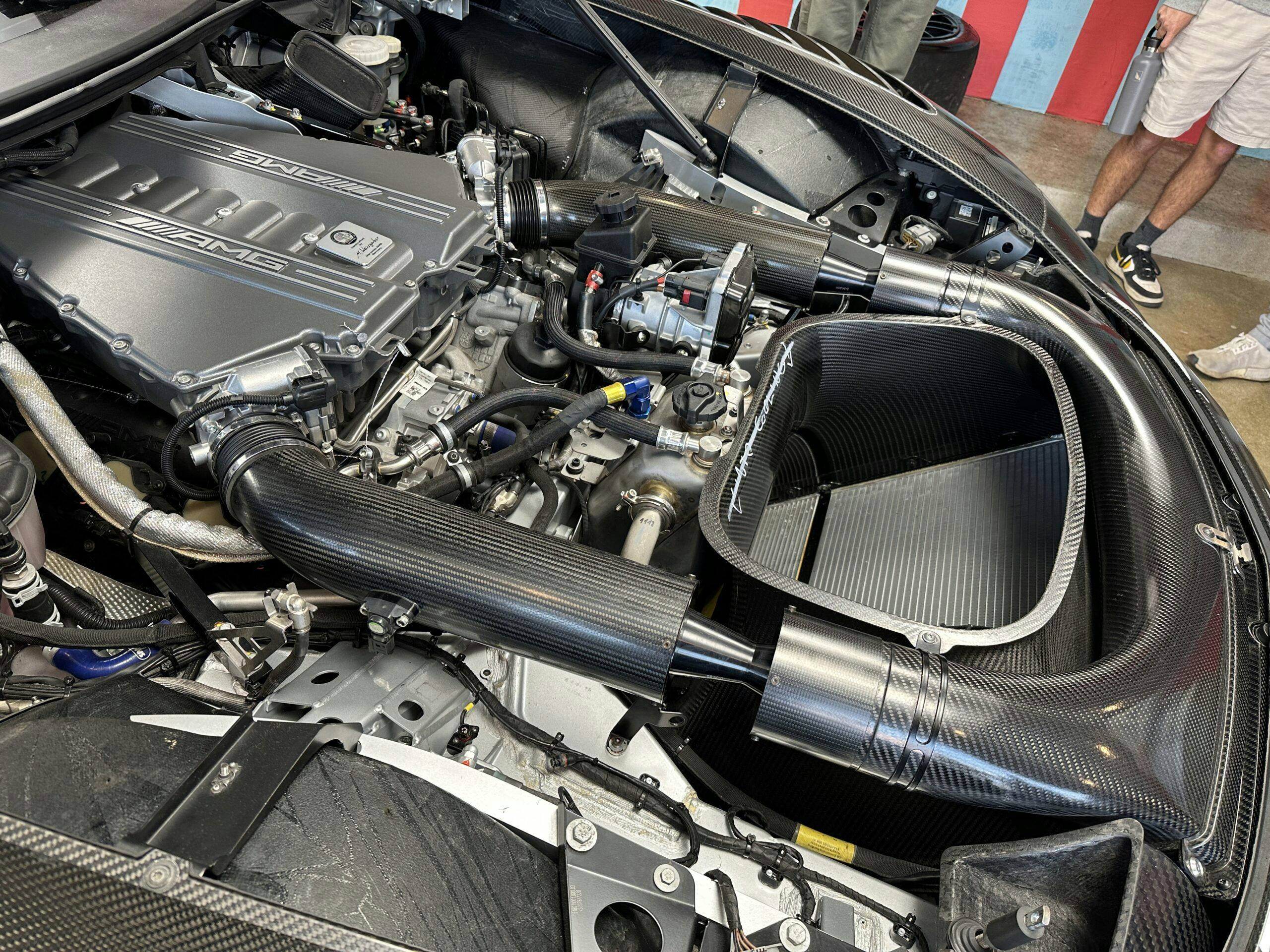AMG GT endurance race engine compartment