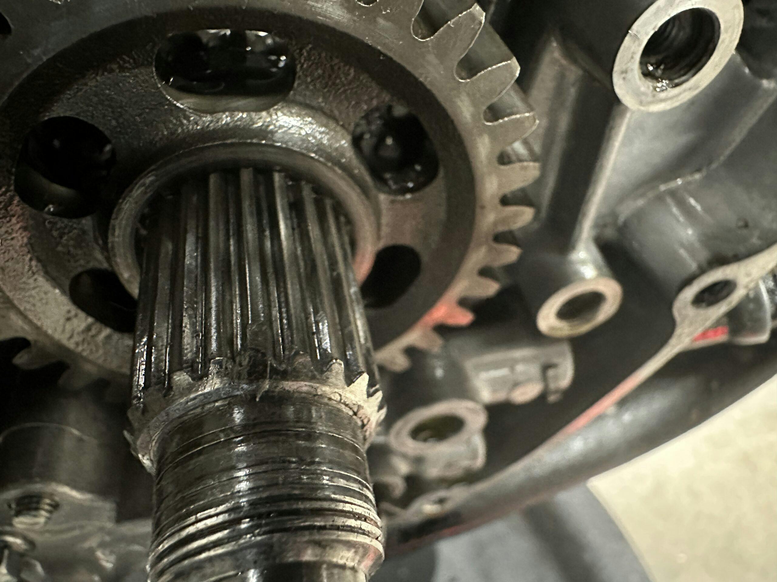 damaged crankshaft on Honda XR600R