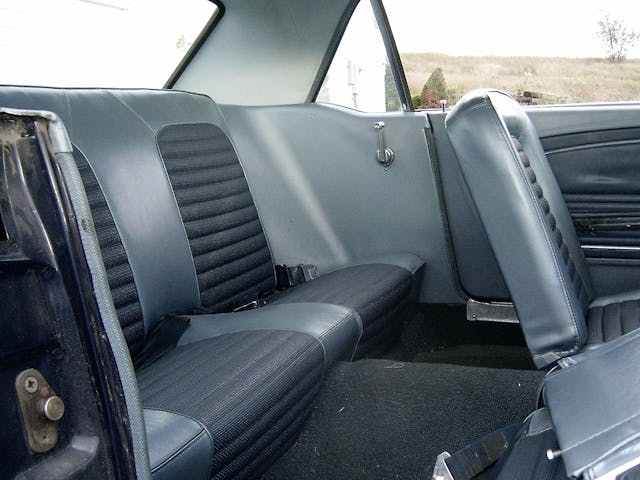 1966 Ford Mustang interior rear seat