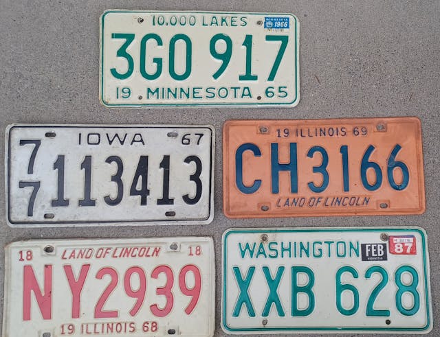 1966 Ford Mustang vintage plates