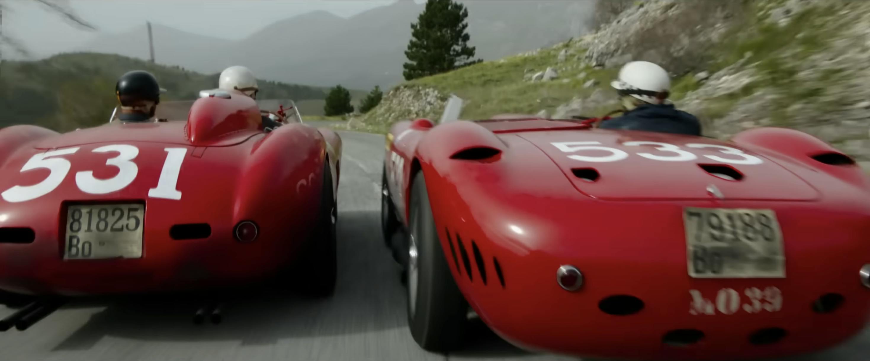 Ferrari film racing action still head to head