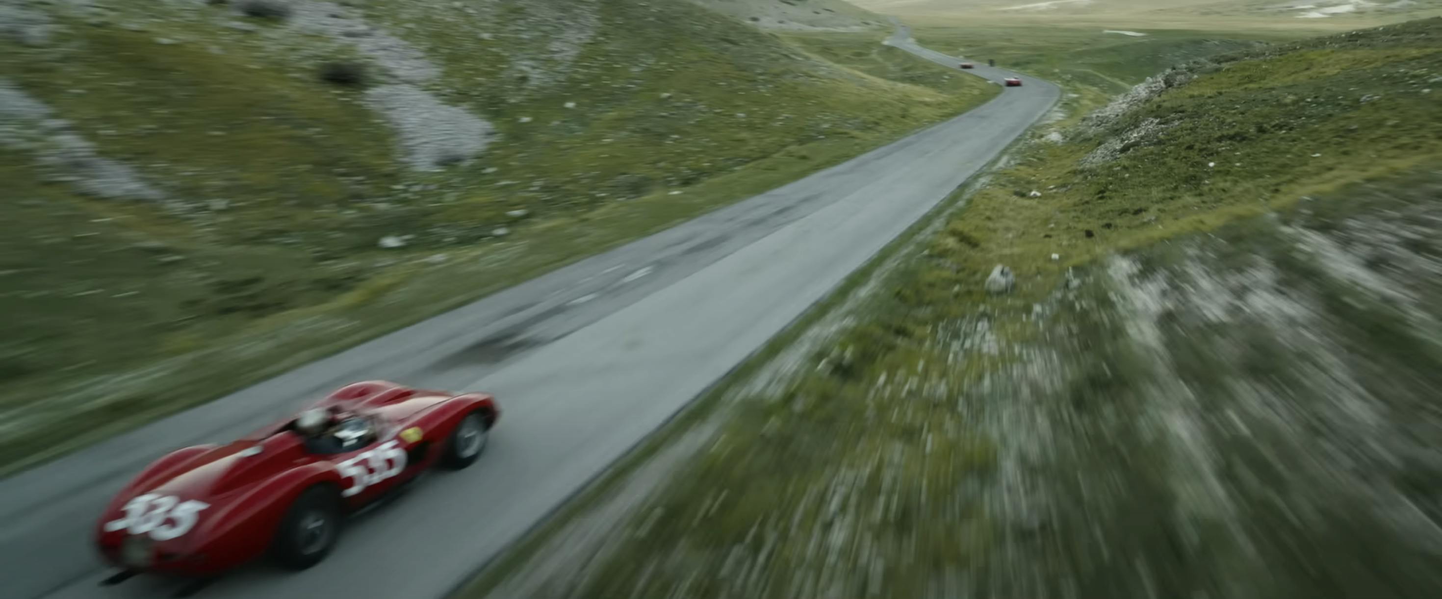Ferrari film racing action still mountain pass straight