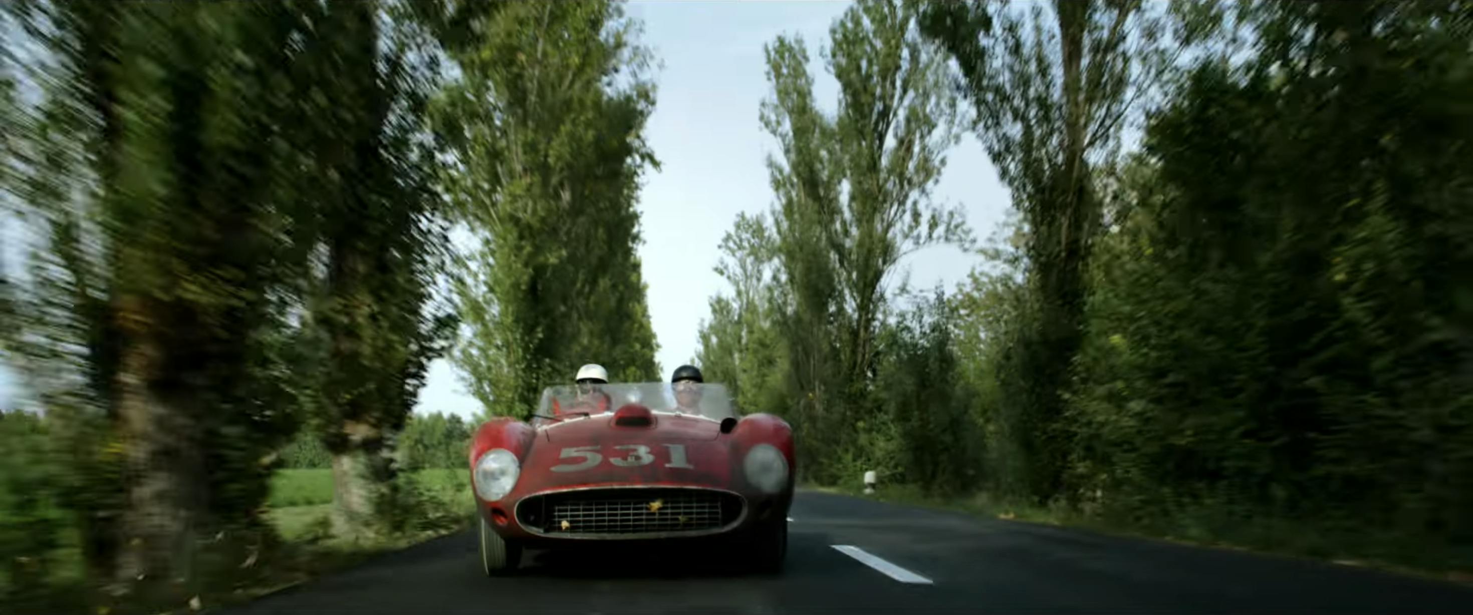Ferrari film racing action still front