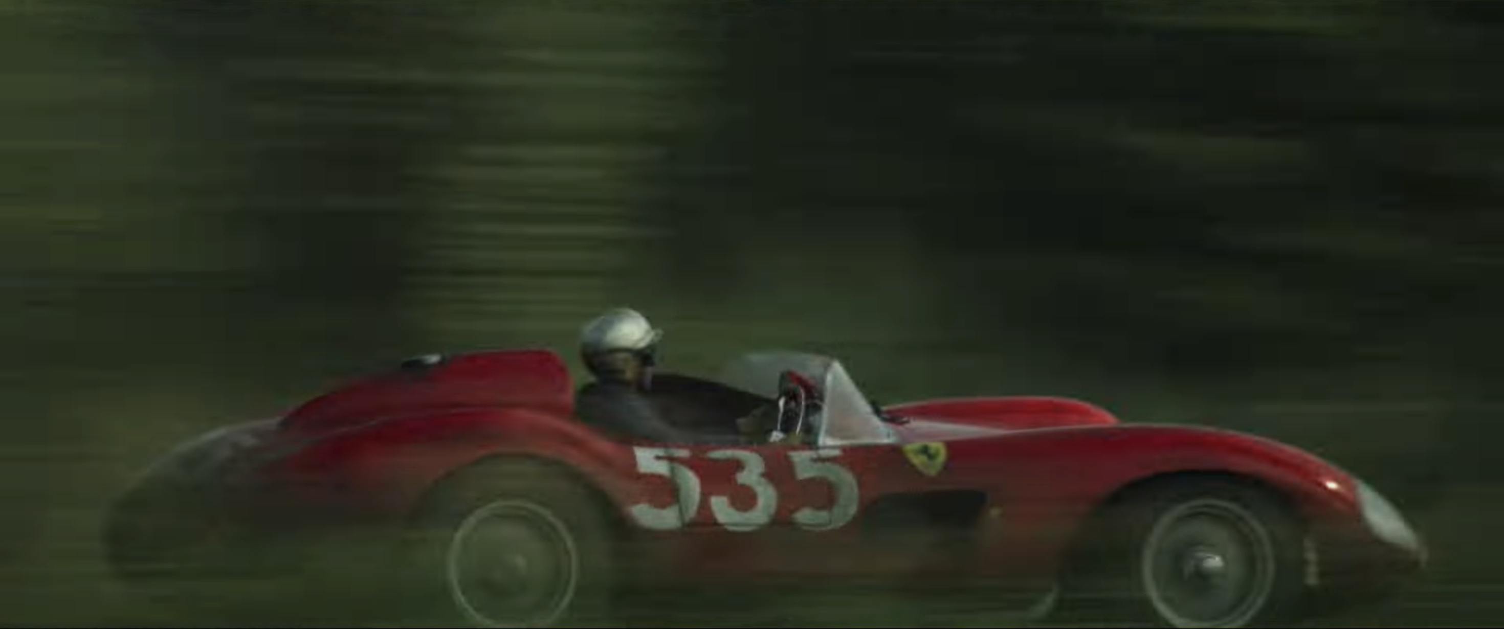 Ferrari film racing action still side pan