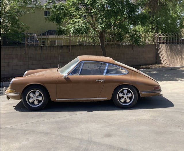porsche 912 project car brown side view from offerup listing