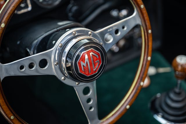 1970 MG MGB steering wheel detail