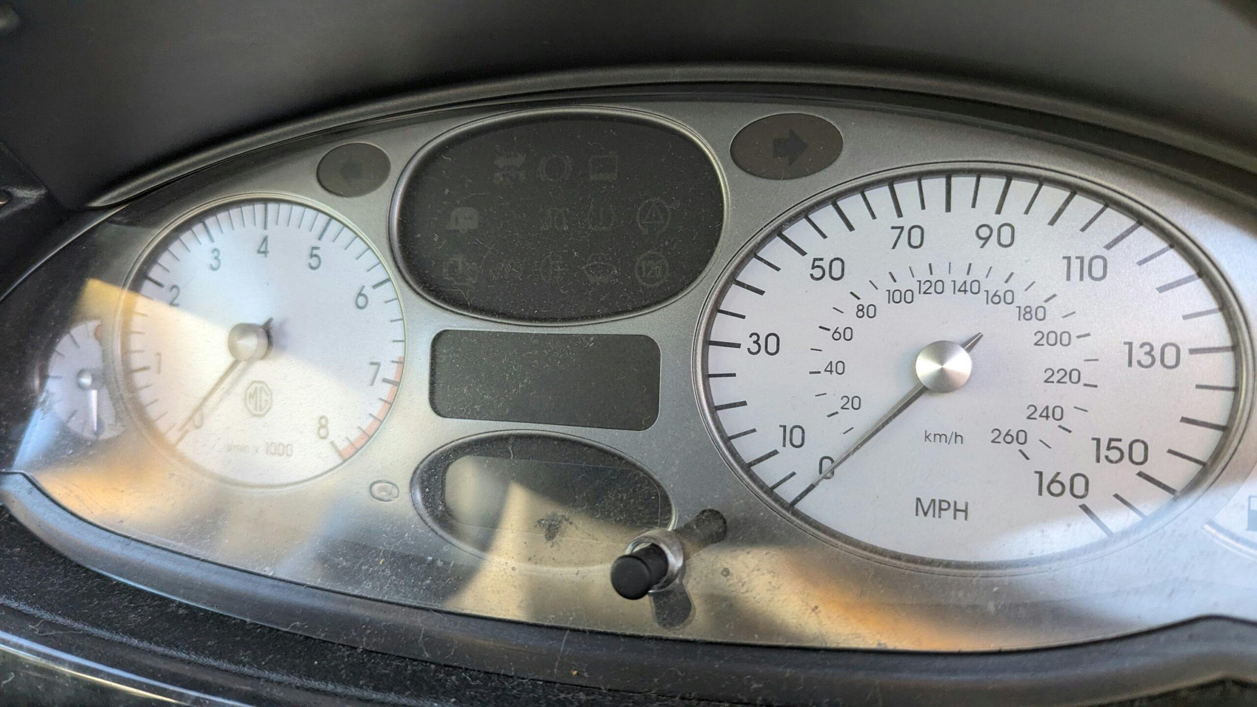 2005 MG ZT 190 dash gauges