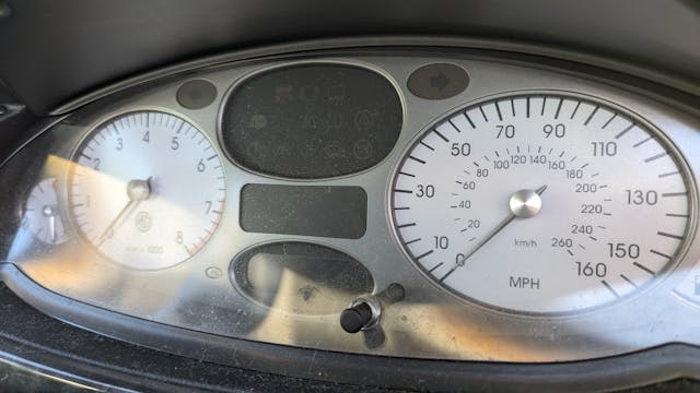 2005 MG ZT 190 interior dash gauges