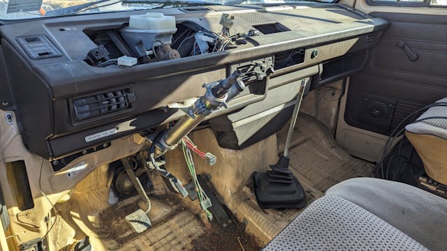 1981 Volkswagen Vanagon interior stripped