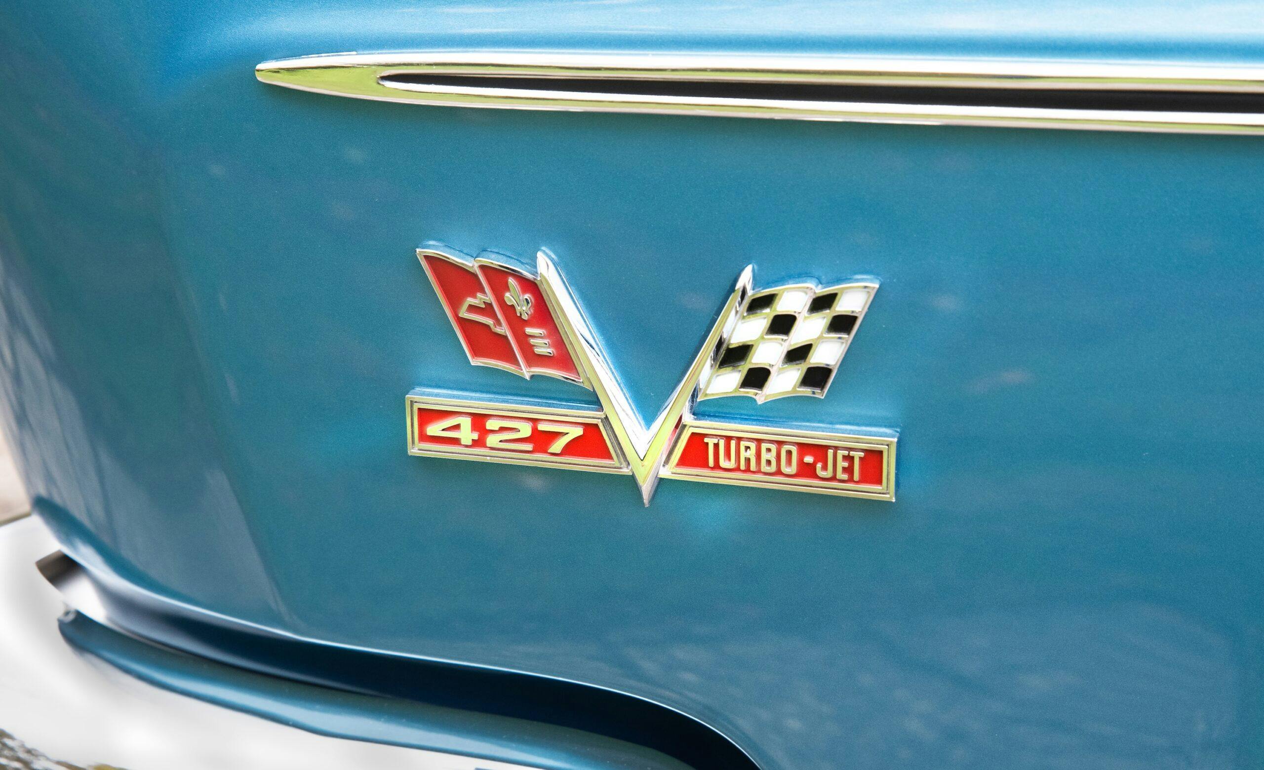 1966 Impala Super Sport convertible badge flags detail