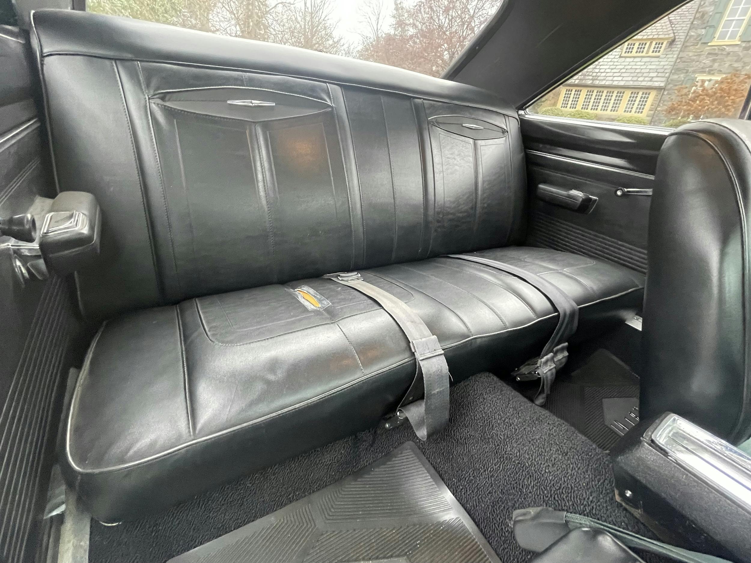 1968 Dodge Dart GT interior rear seat