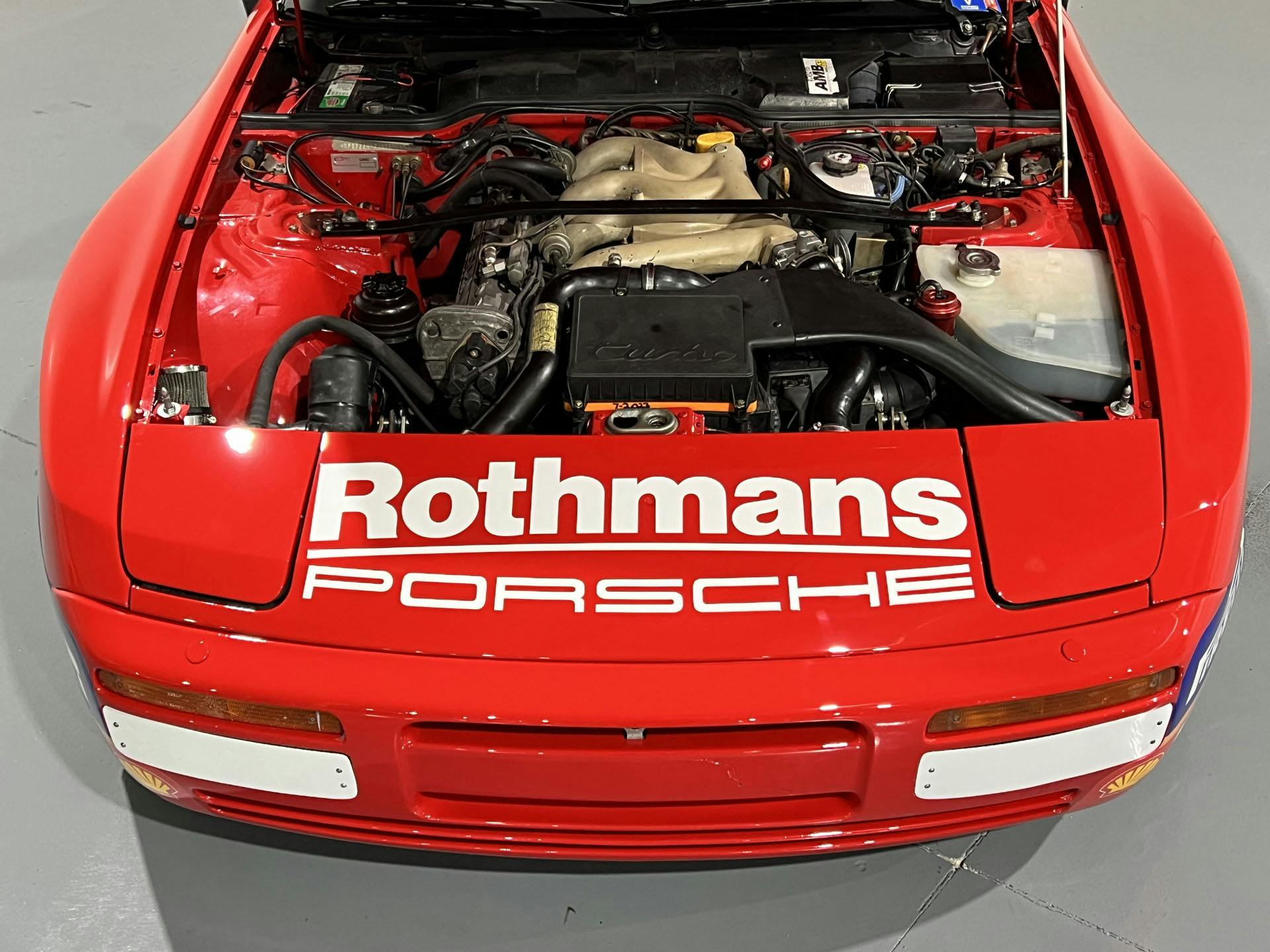 1988 Rothmans Porsche 944 Race Car engine bay