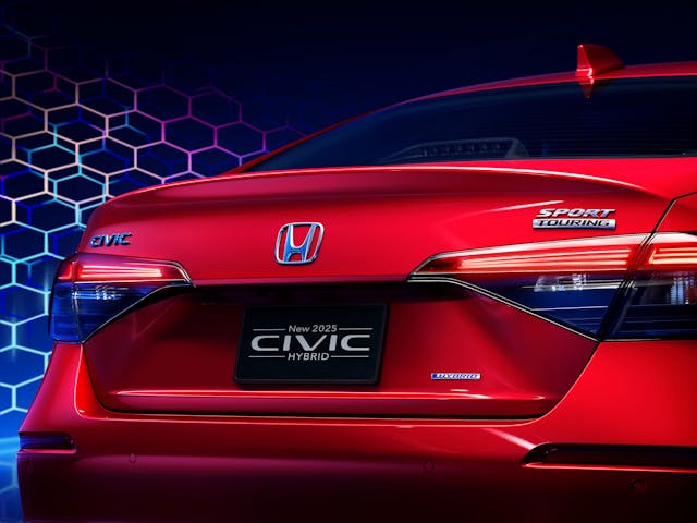 2025 Honda Civic Hybrid exterior rear end styling details