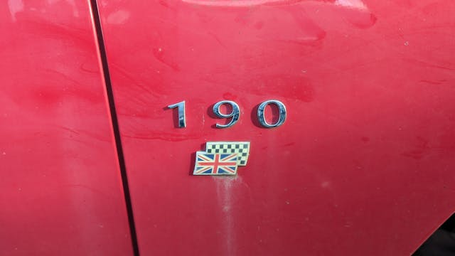 2005 MG ZT 190 lettering closeup