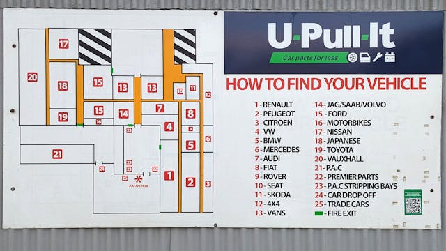 U Pull It parts lot map