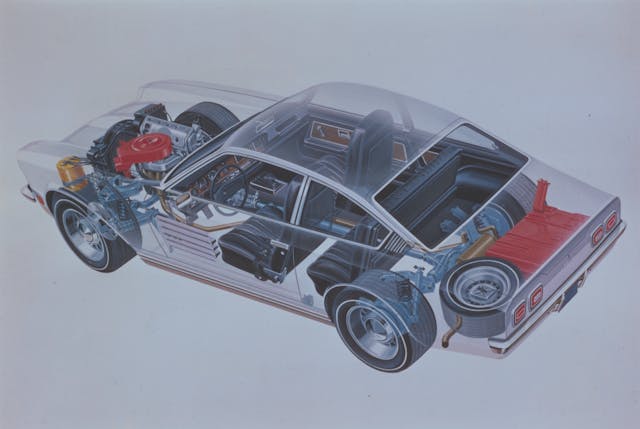 1972 Chevrolet Vega historical cutaway