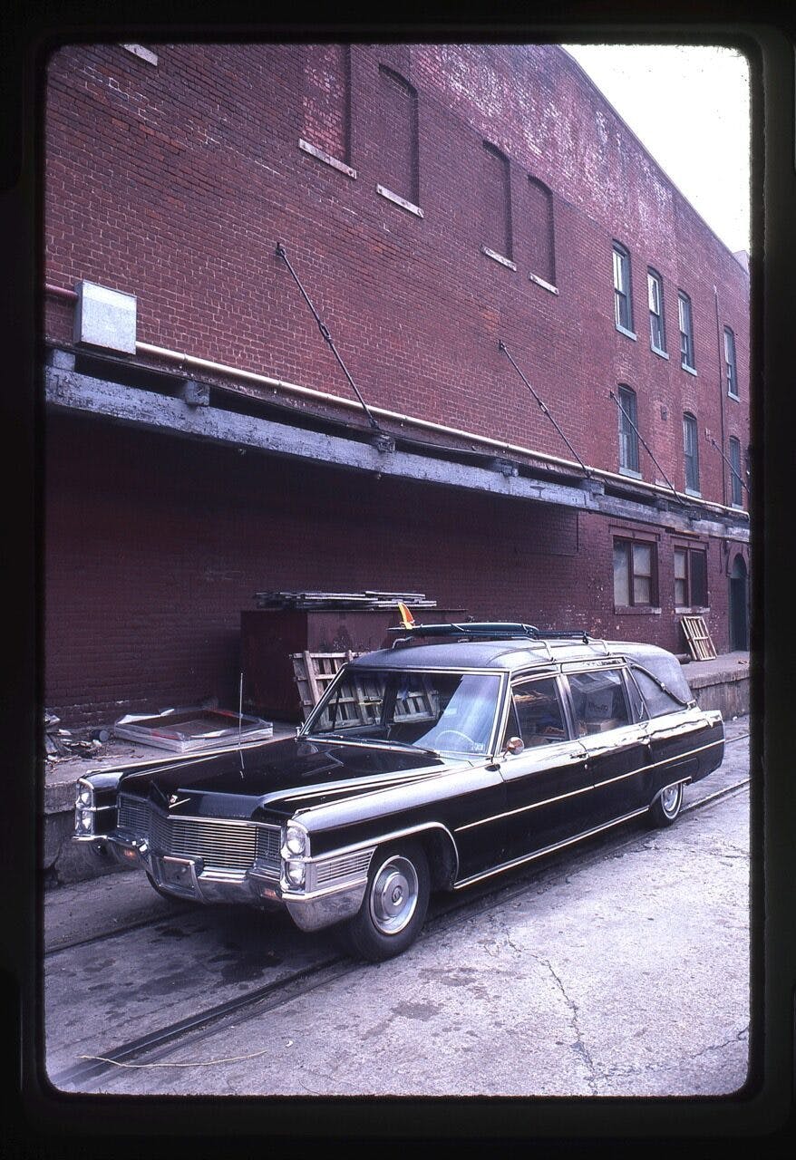 1965 Cadillac Hearse front 3/4