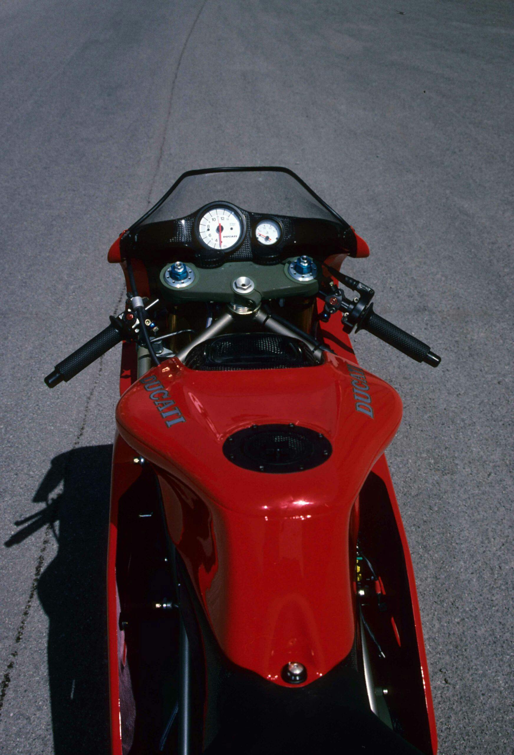 Ducati Supermono single riding position vertical