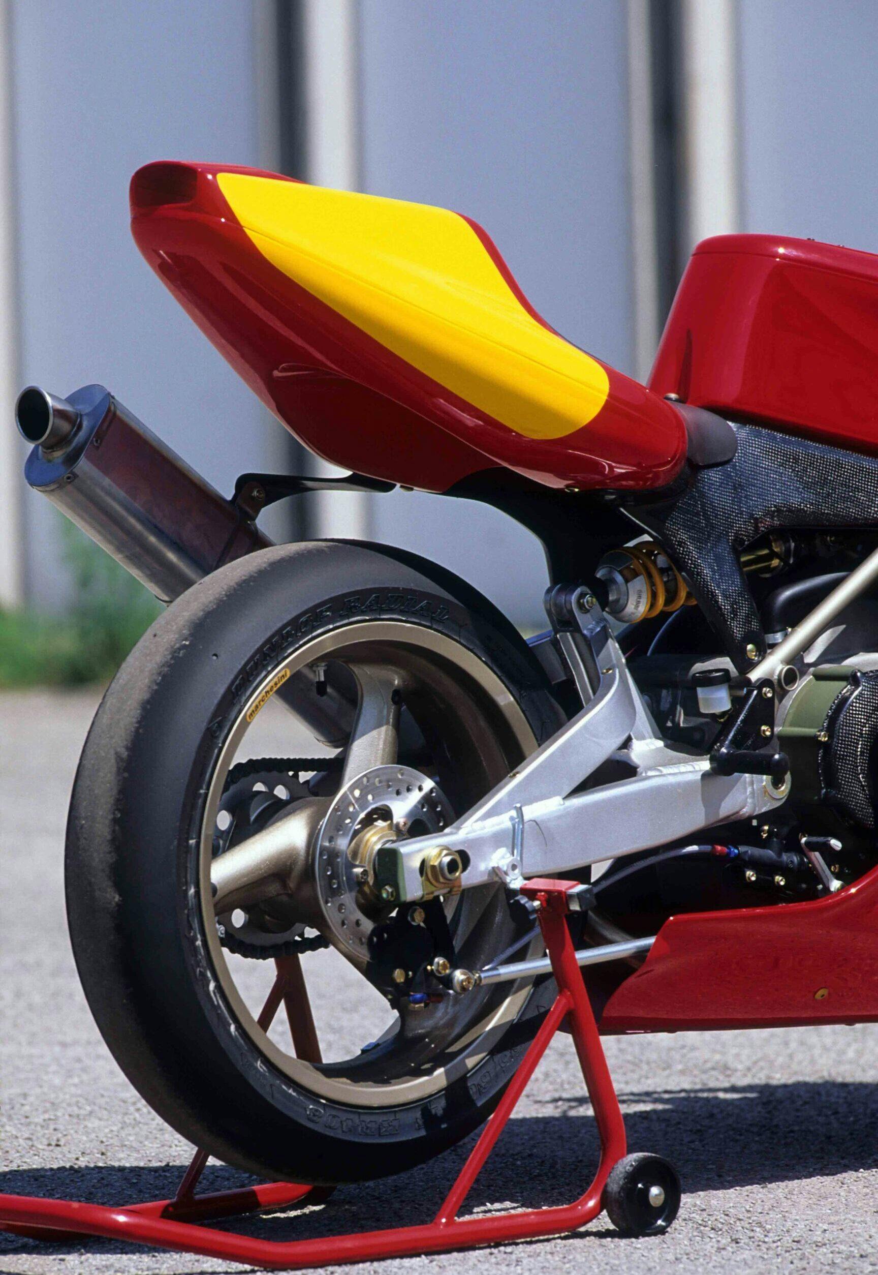 Ducati Supermono single rear wheel tire suspension