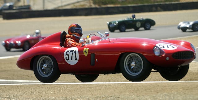1954 Ferrari 500 Mondial racing action