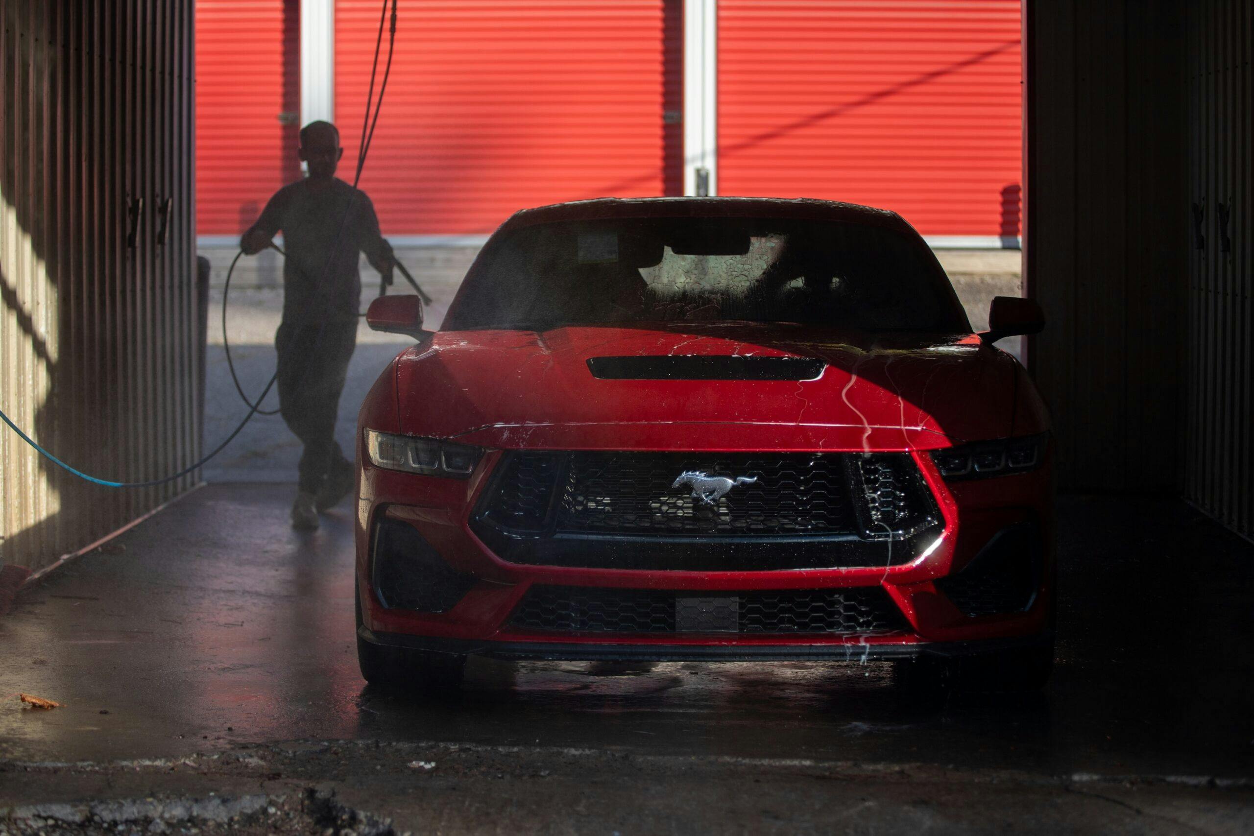 2023 Ford Mustang front car wash bay