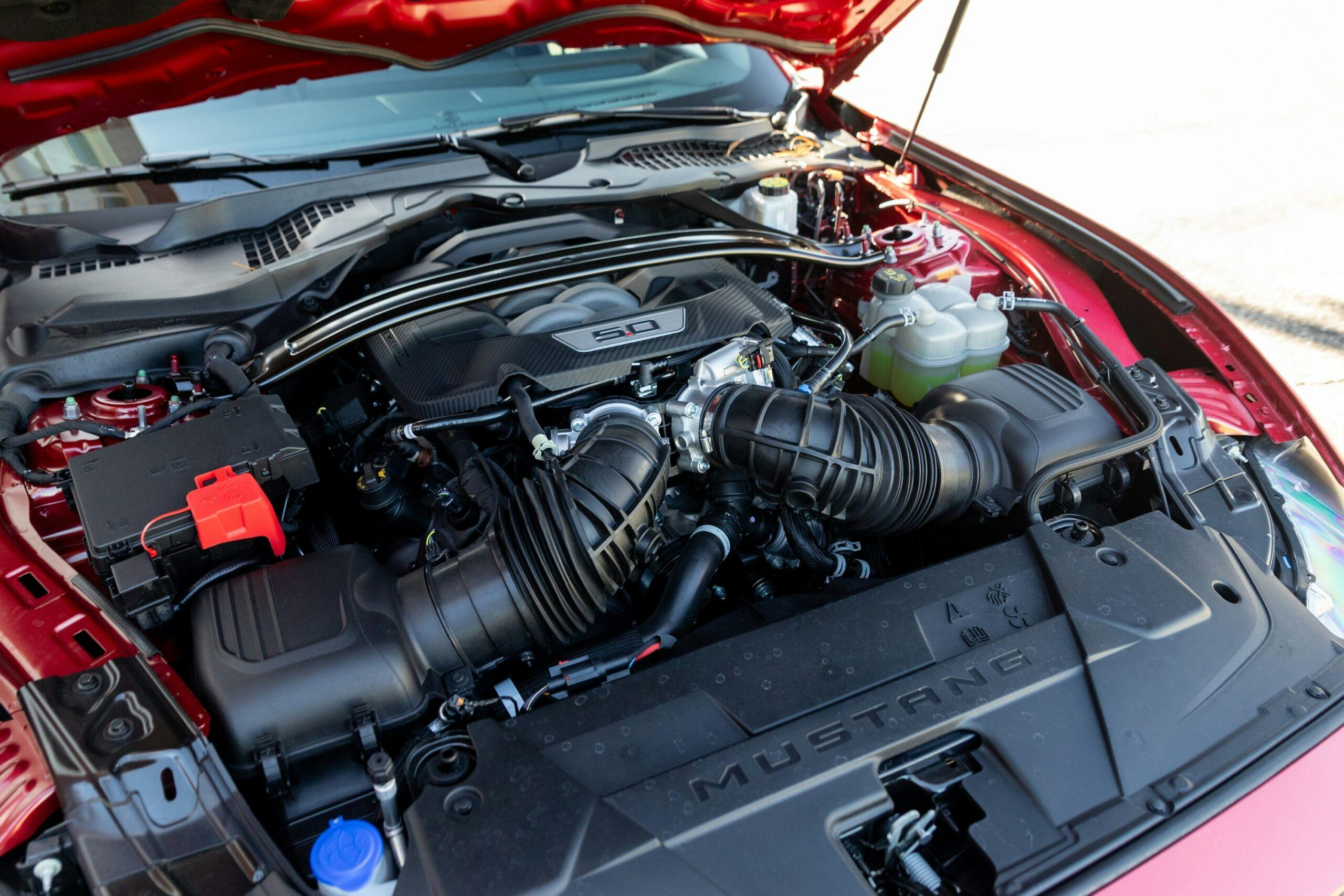 2023 Ford Mustang engine bay