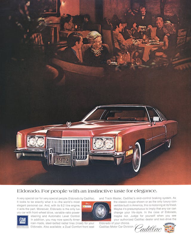 Cadillac 1972 Eldorado advertisement