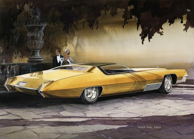1967 Cadillac Eldorado design concept illustration wayne kady