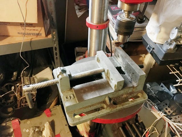 Hack Mechanic Rob Siegel clamp drill press attachment