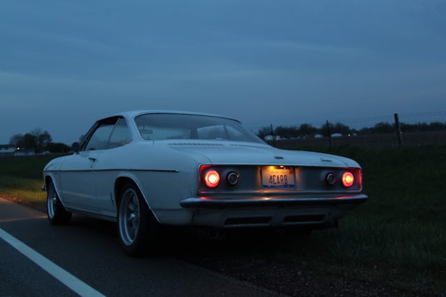 Corvair dim taillights