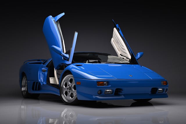 1997 Lamborghini Diablo VT Roadster Trump low front 3/4 doors up