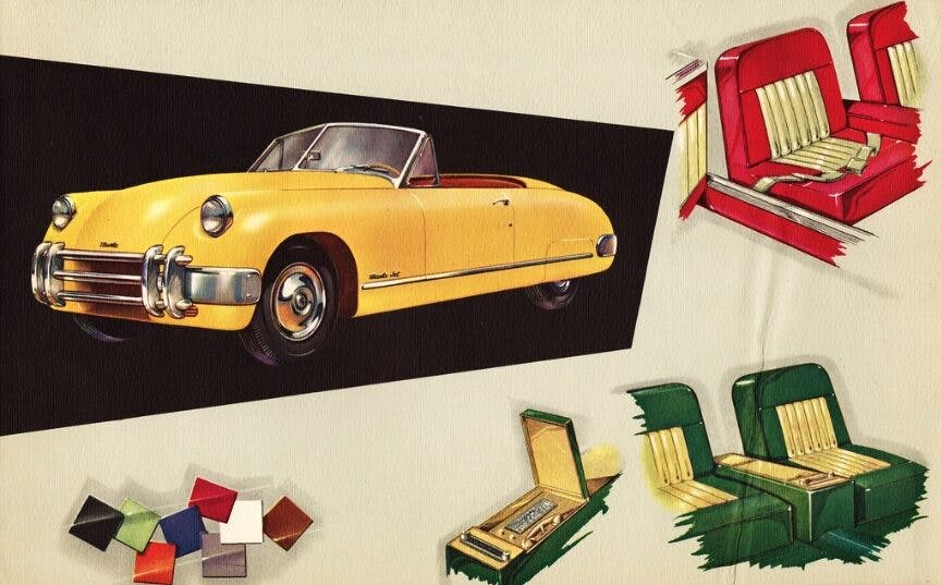 Muntz Car Company brochure ad art