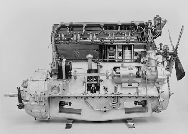 Sectioned Phantom I Rolls-Royce motor car engine 1925-1929