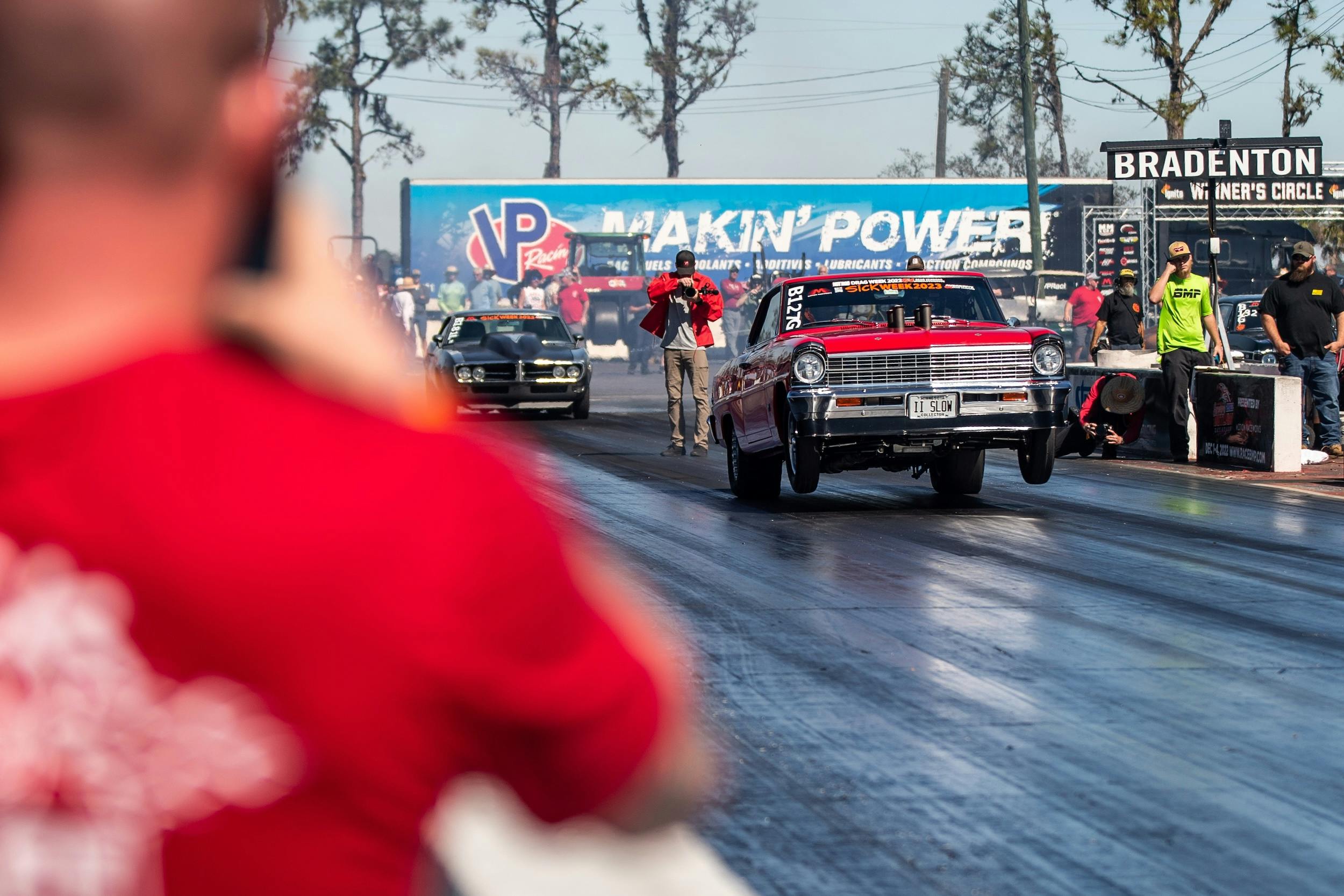 2023 Sick Week Amateur Drag Racing event track action wheels up Chevy