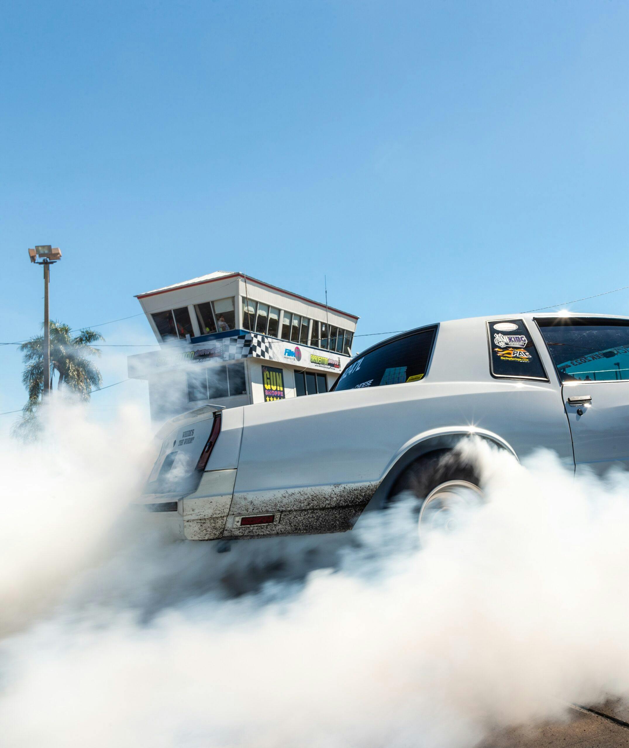 2023 Sick Week Amateur Drag Racing event tire smoke rubber spray