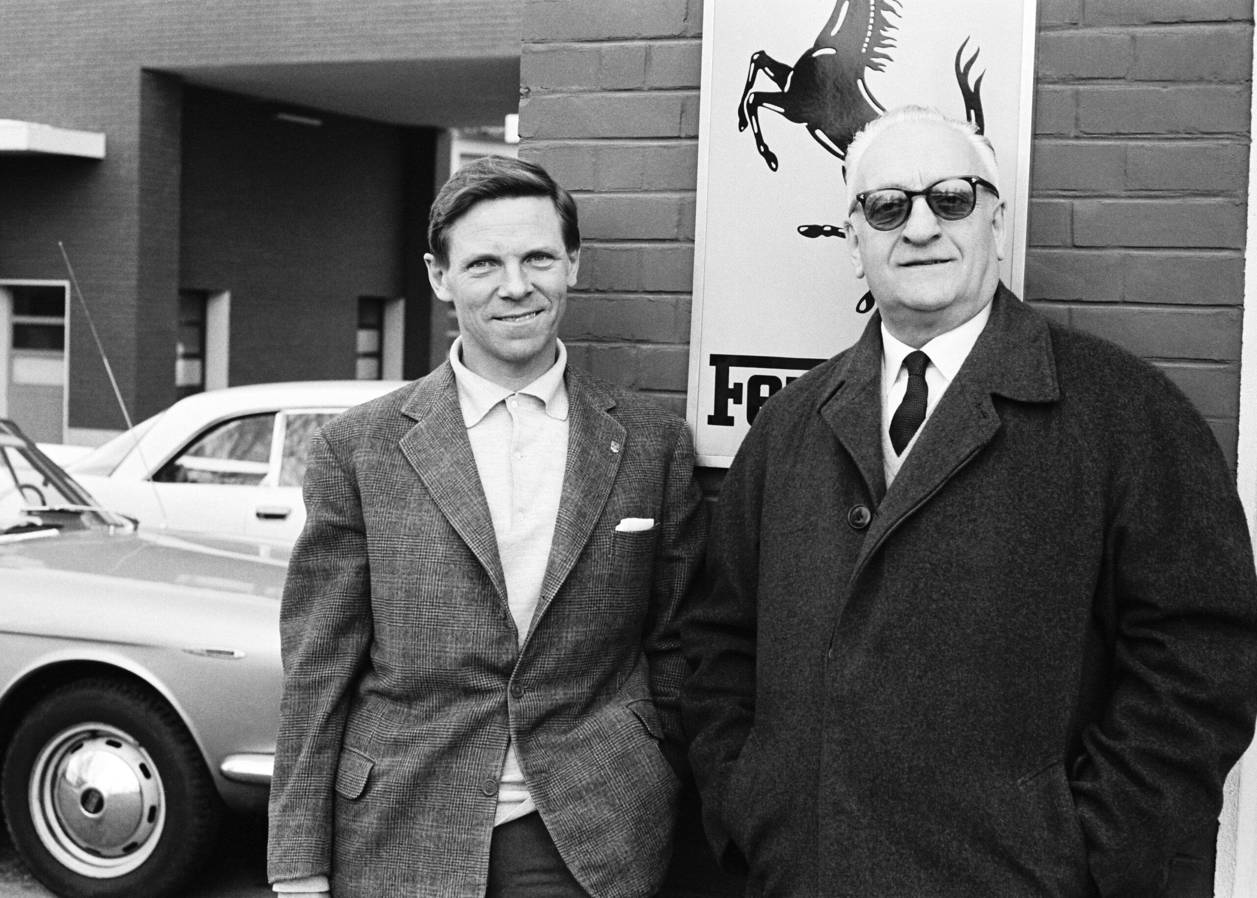 Enzo Ferrari and Paul Frère by André Van Bever