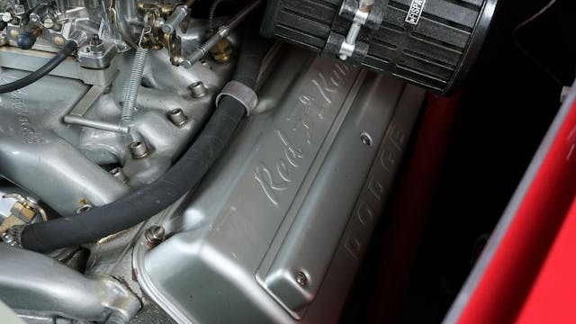 1954 Dodge Firearrow IV by Carrozzeria Ghia engine valve cover detail
