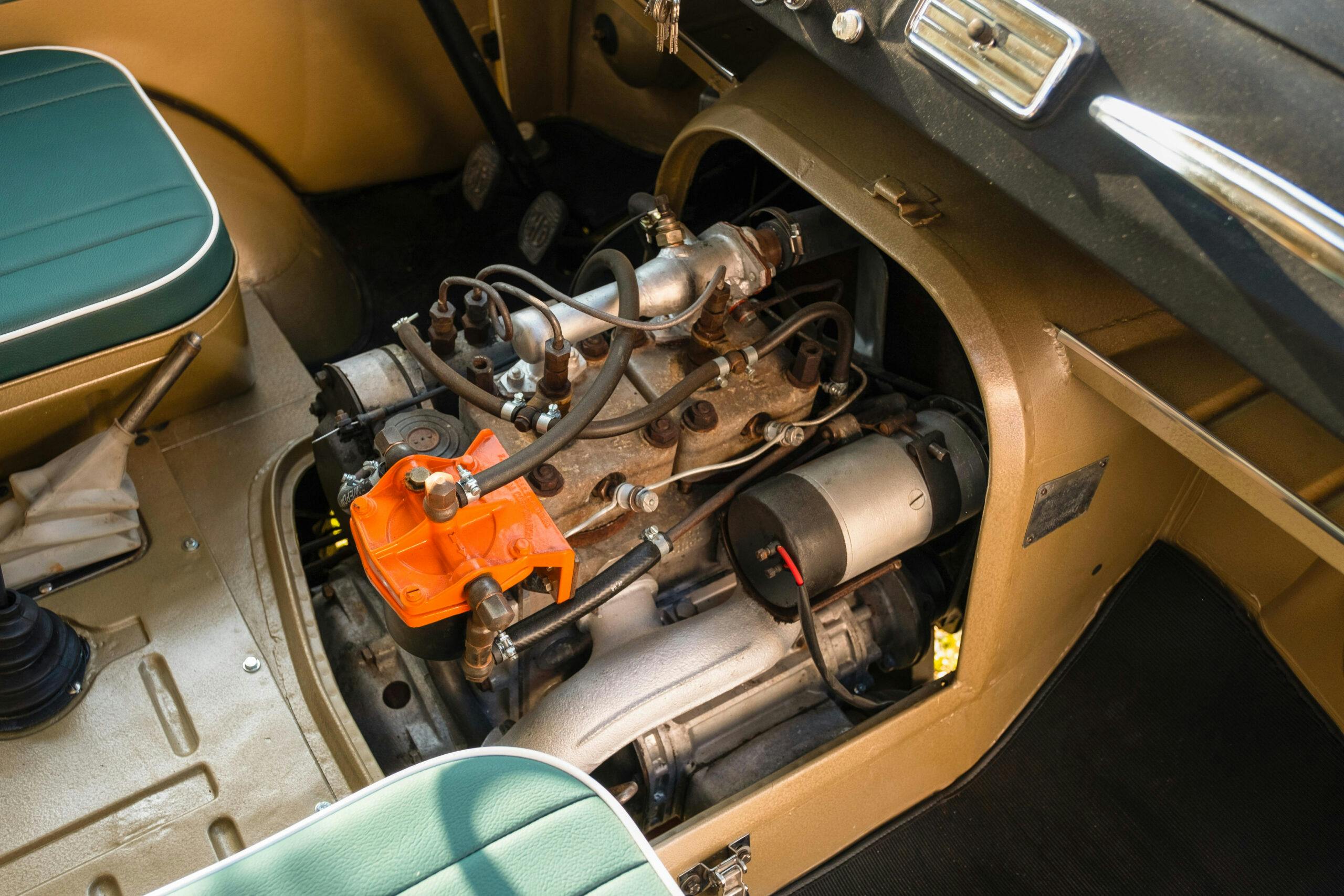 1955 Alfa Romeo T10 Autotutto Romeo Campervan interior engine tunnel