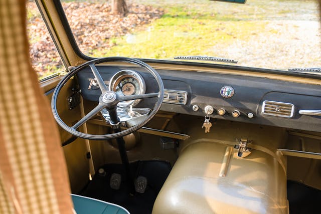 1955 Alfa Romeo T10 Autotutto Romeo Campervan interior front cockpit