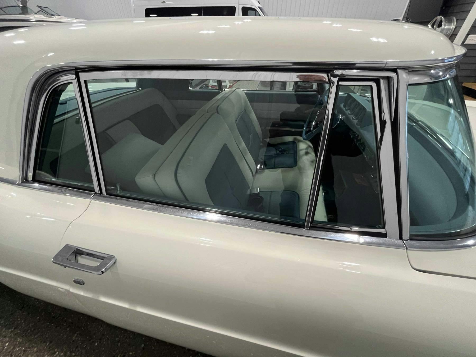 1956 Continental Mark II interior through glass