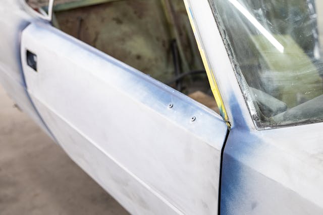 1975 Dino 308 GT4 restoration larry webster project car paint overspray
