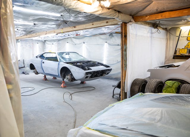 1975 Dino 308 GT4 restoration larry webster project car paint area wide