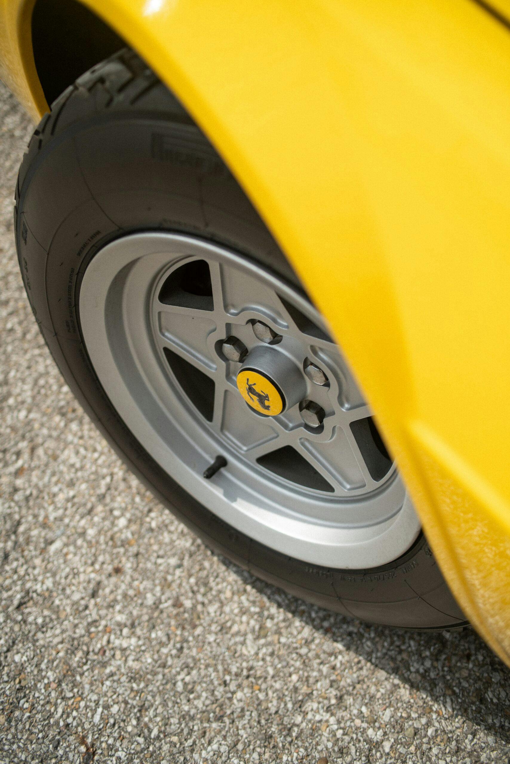 1975 Ferrari Dino 308 GT4 wheel tire detail vertical high angle